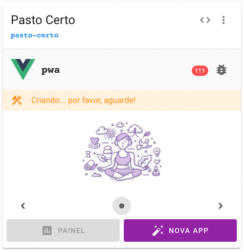 Aguardando a criação da app