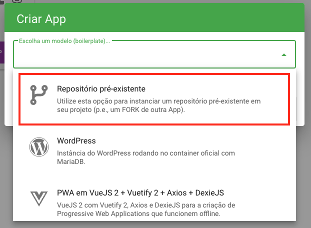 Criando uma aplicação sem o boilerplate