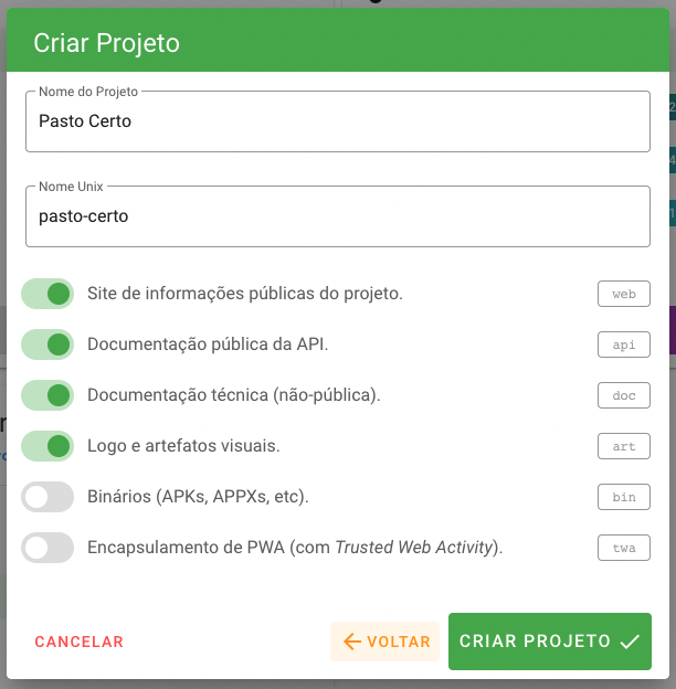 Configuração do projeto