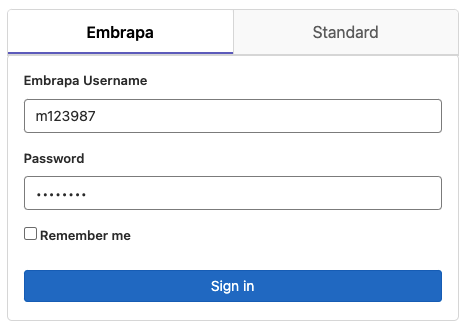 Caixa de login no GitLab