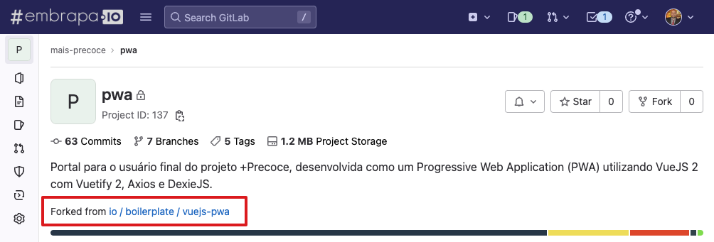 Link para o repositório upstream